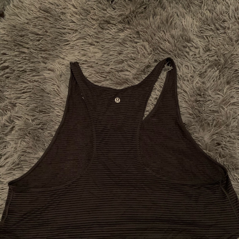 Lululemon purple sheer crop top tank